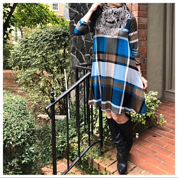 ✨LAST ONE✨Plaid swing side pocket dress - Picture 2 of 7